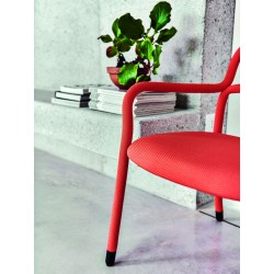copy of Chair with armrests in fabric and imitation leather -