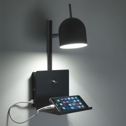 Abat Jour Lamp with usb socket for smartphone - Perry