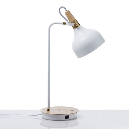 Lampada da tavolo con presa USB e ricarica wireless - Berry