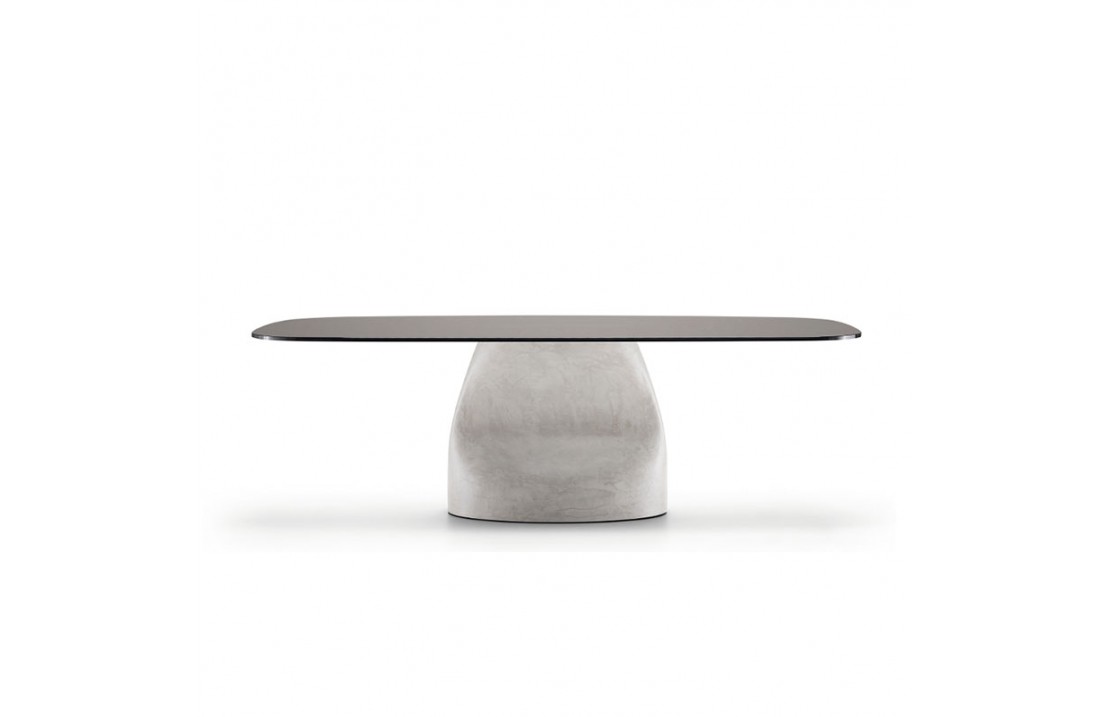 copy of Table with glass top / ceramic - Moonlight