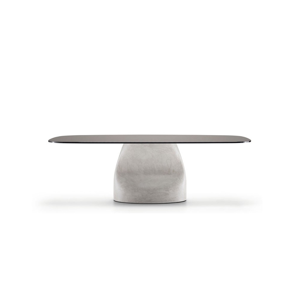 Tavolo rettangolare con piano in vetro/ceramica - Gran Sasso
