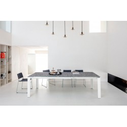Tavolo con piano in vetro/ceramica - Marcopolo