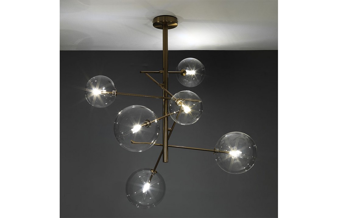 Suspended Lamp with glass balls - Celine