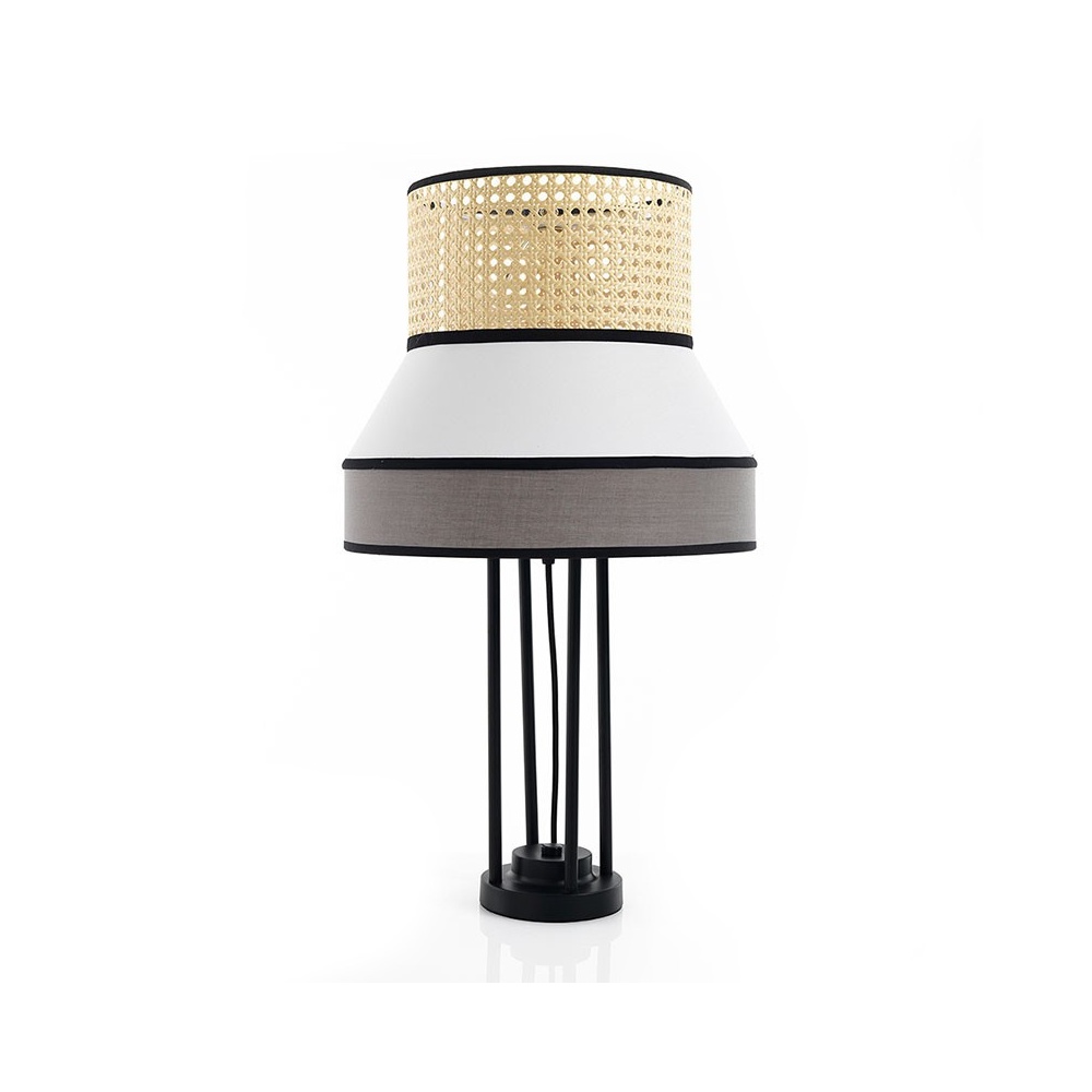 Table Lamp in Vienna straw and fabric - Hay