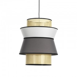 Pendant Lamp in Vienna straw and fabric - Hay