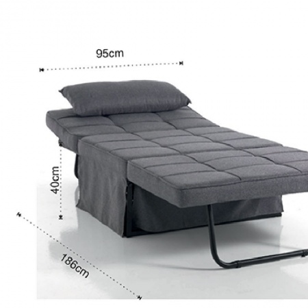 Pouf letto trasformabile in tessuto - Guest