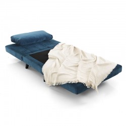 Armchair bed in velvet - Pull