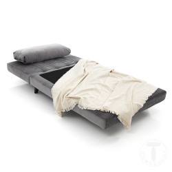 Armchair bed in velvet - Pull