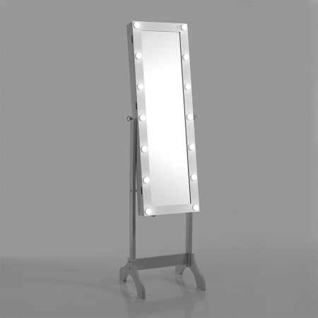 Mirror with storage compartment and LED light - Rimmel