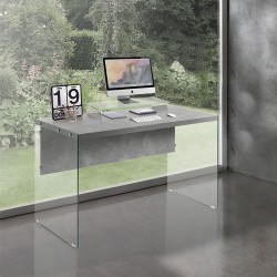 Desk in MDF and glass - Later