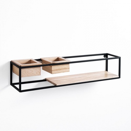 Wall Shelves with wooden storage container - Oppa