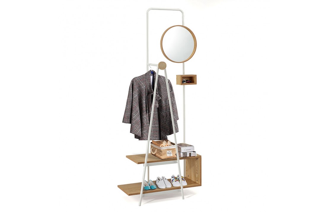 Hallway unit with mirror and coat hanger - Jack