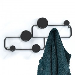 Wall clothes hangers in black steel - Blow