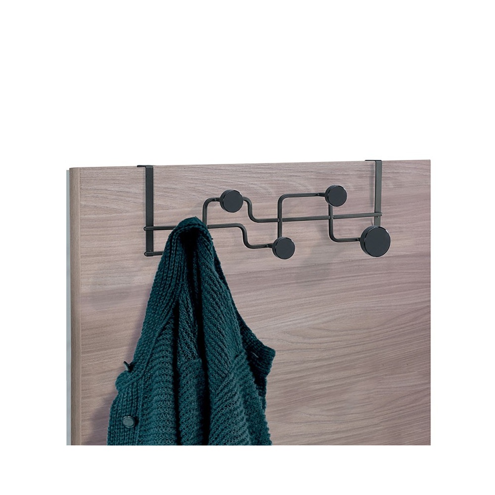 Door clothes hangers in black steel - Adam