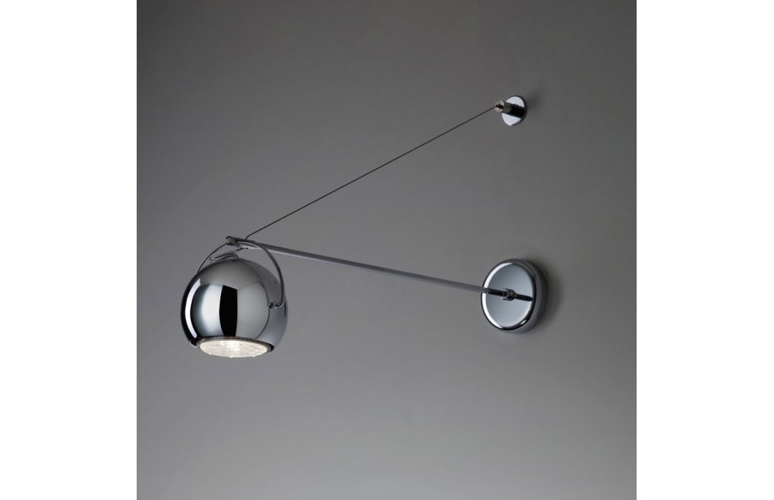 Wall lamp glass and metal - Beluga colour