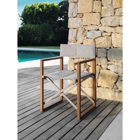 Folding outdoor chair in mahogany - Bridge