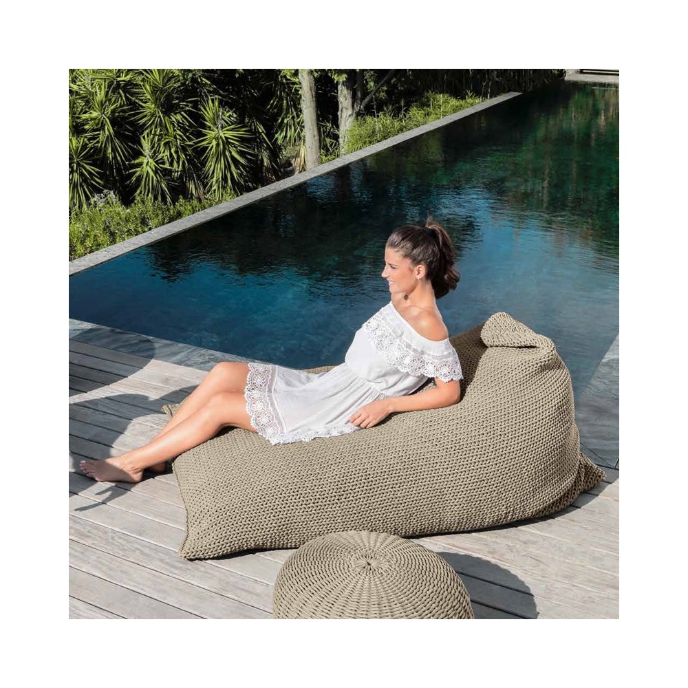 Outdoor bag-pouf in rope - Jackie Bean - ISA Project