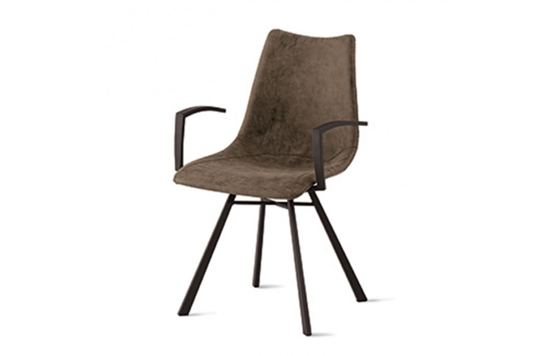Padded armchair in microfiber or eco-leather - Maiorca