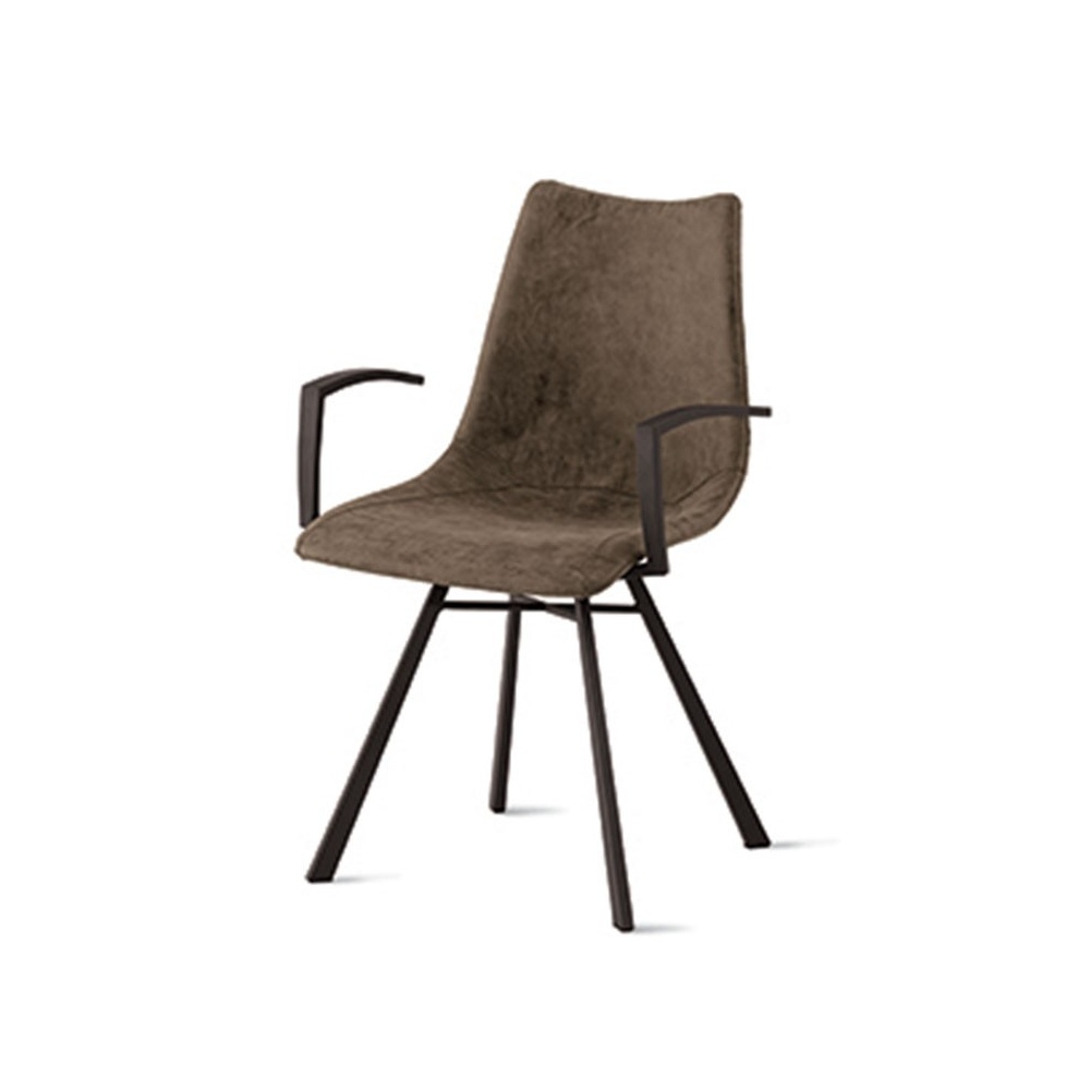 Padded armchair in microfiber or eco-leather - Maiorca