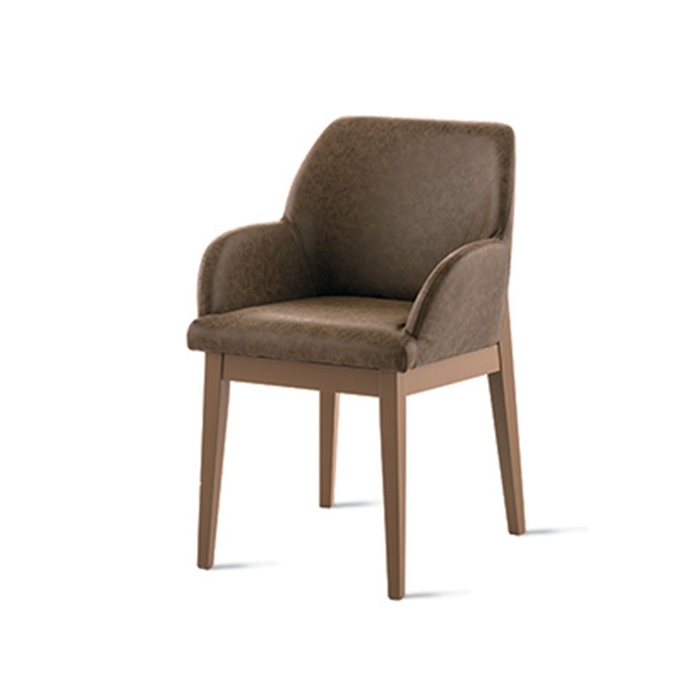Padded armchair in vintage eco-leather -Salisburgo