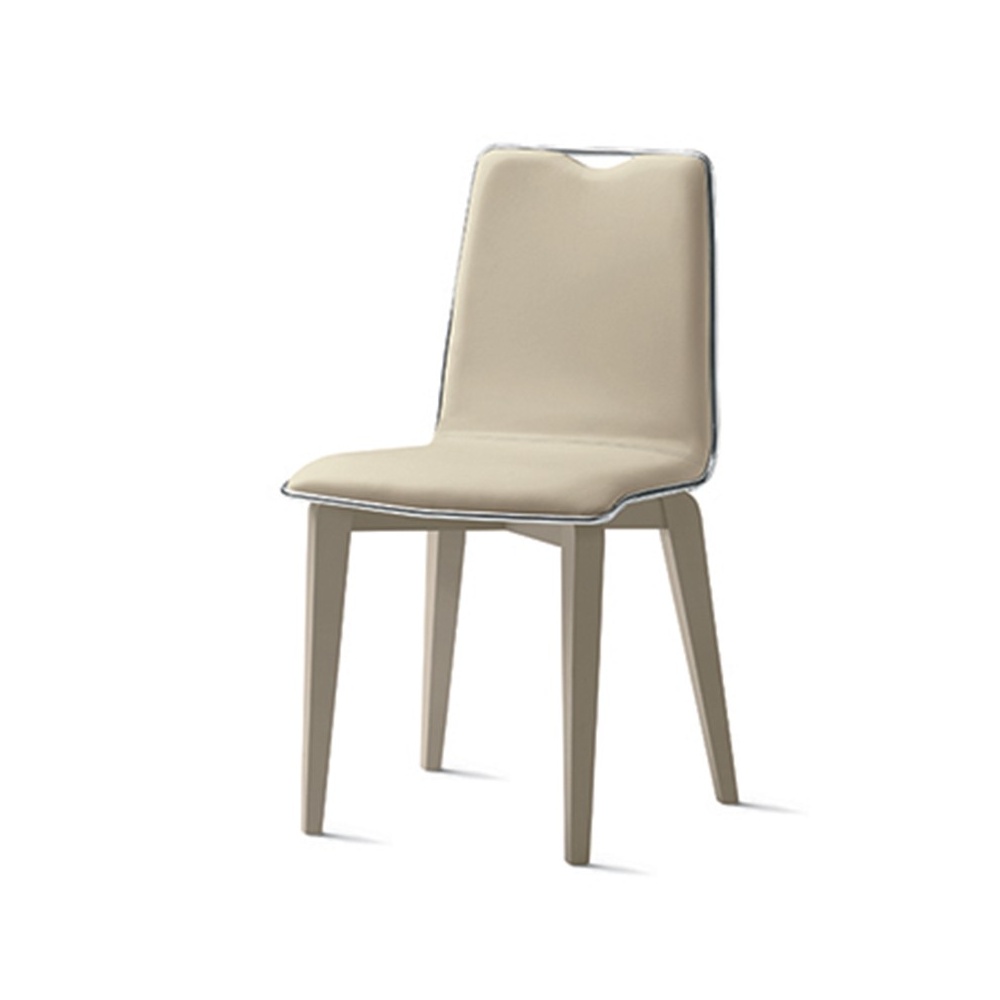 Padded chair in vintage eco-leather -Losanna