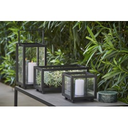 Lanterna / Portavaso in vetro quadrato - Lightbox
