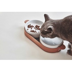 Double Porcelain Bowl for Cat and Dog - Lizzy