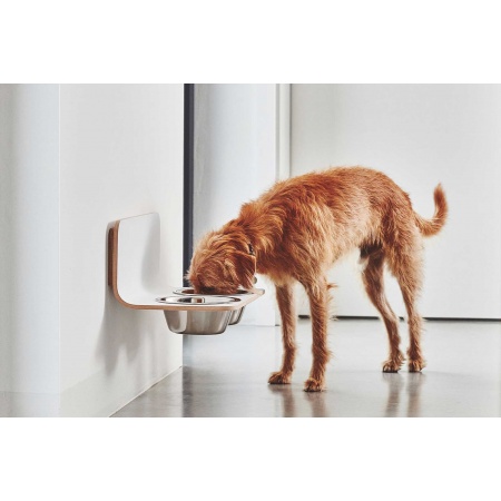 Raised Wooden Feeder for Dog and Cat - Arco