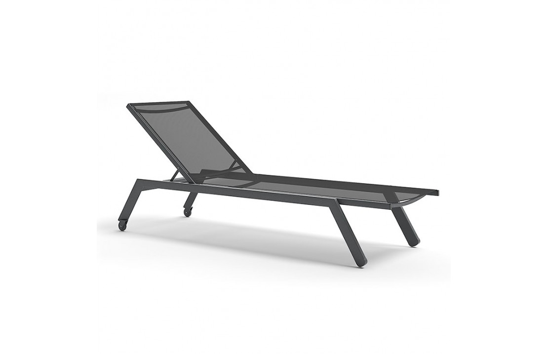 Stackable sunlounger with adjustable backrest - Maxim