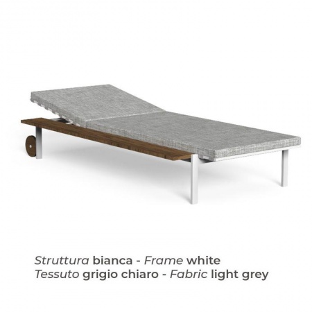Stackable sun lounger in steel and fabric - Casilda