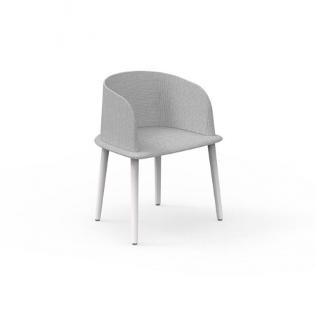 Outdoor padded chair in aluminium and fabric - Cleo