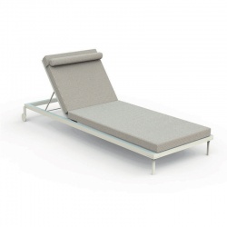 Stackable sun lounger in aluminium and fabric - Cleo