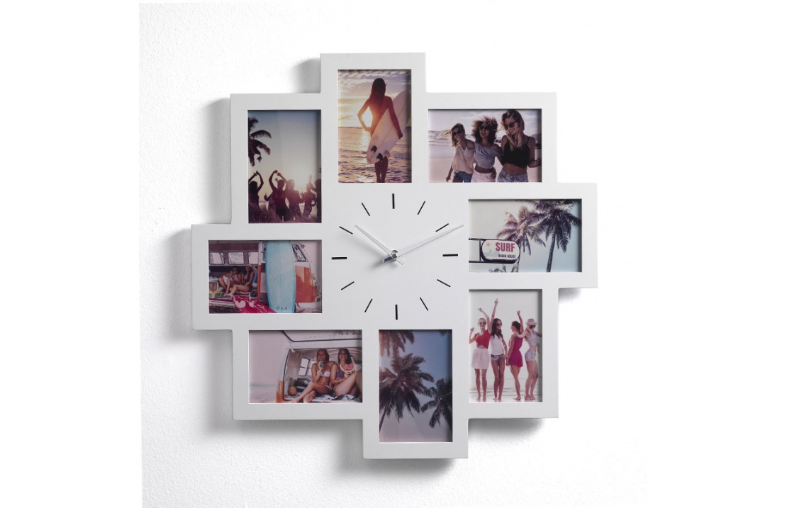 Photo Frame with Clock in MDF - Olly