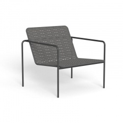 Outdoor armchair in steel and hand-woven rope - Jackie