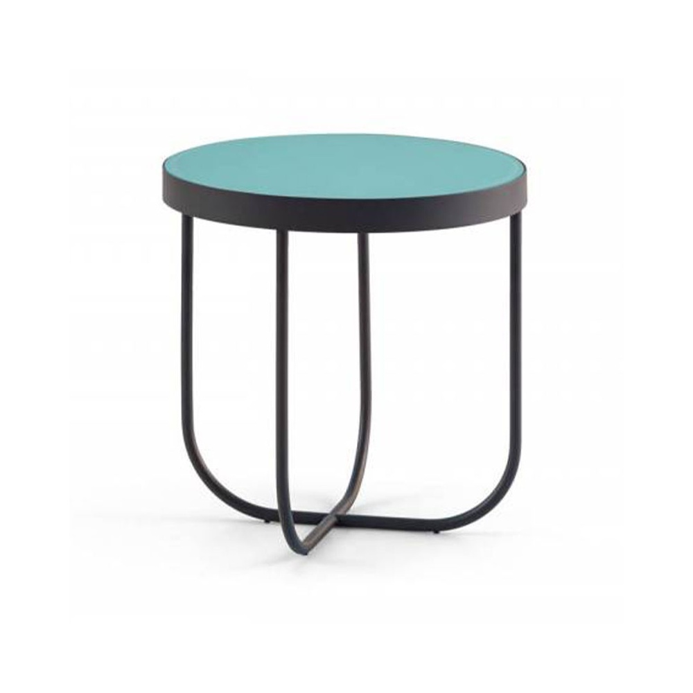 Round Coffee Table with Glass Top - Case
