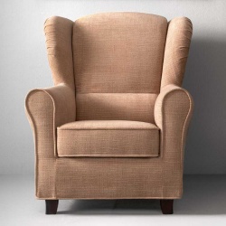Classic Upholstered Armchair with High Backrest - Miss Special