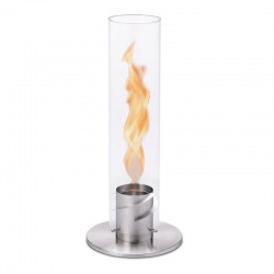 Steel and glass Lantern / Bioethanol fireplace - Spin