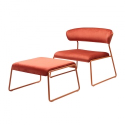 Upholstered Velvet Armchair - Lisa Lounge