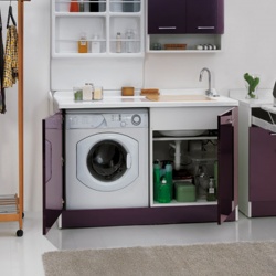 Mobile lavanderia 2 ante con sistema di lavaggio - Active wash