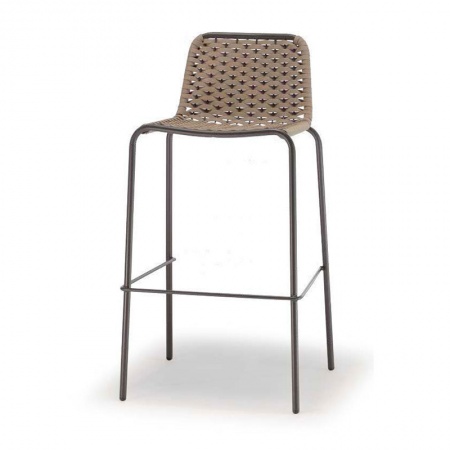Stackable Outdoor Rope-Effect Stool - Cannes