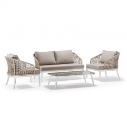 Outdoor Living Room in Aluminium and Rope - Kos