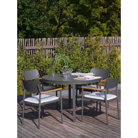 Outdoor round table in aluminium - Flair