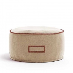 Padded Round Outdoor Pouf Ø60 - Soft