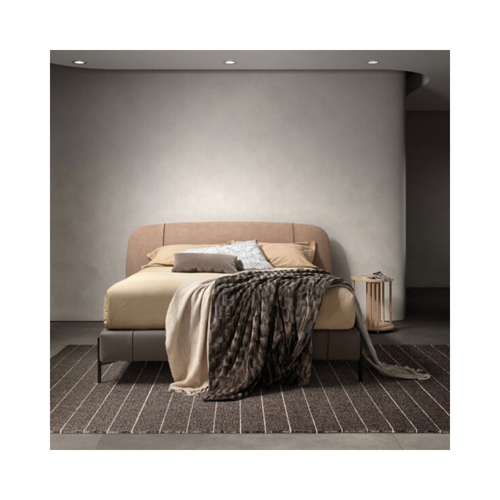 Double Bed with Design Headboard - Set Lift