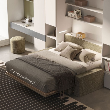 Wall with Double Bed Retractable - Amalfi