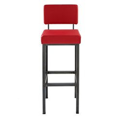 Stool padded seat and backrest - Building