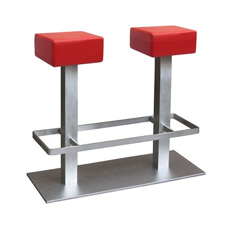 Fixed or swivel Bar Stool with double seat - Tandem