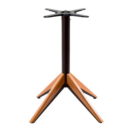Battle table base in iron and wood H.73/110 cm