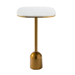 Balok table in iron and marble top H.73 cm