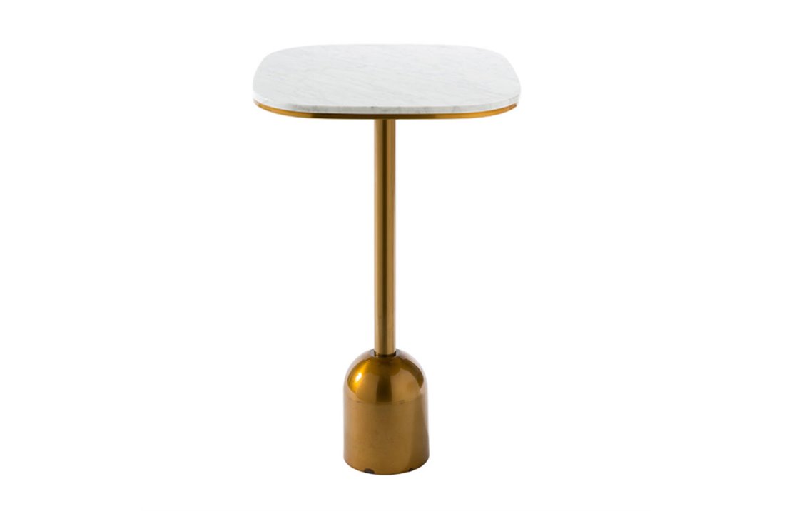 Tavolo bar in ferro e marmo H.73 cm - Balok